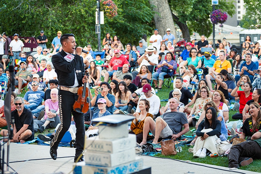 Mariachi Acero De Las Vegas performing during 2024 Artown in Wingfield Park